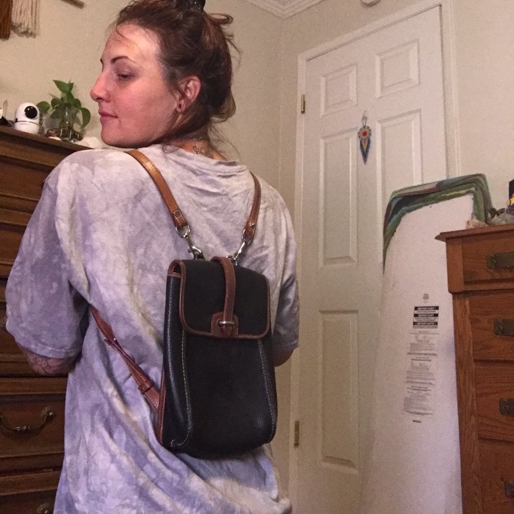Vintage Mini Dooney & Bourke Leather Backpack - Picture 10 of 15